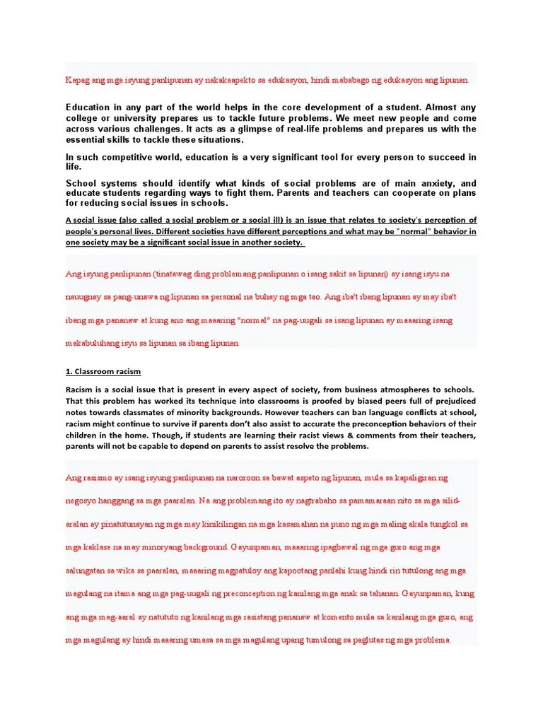 Impact Of Social Issues In Education | PDF | Gender | Gender Studies