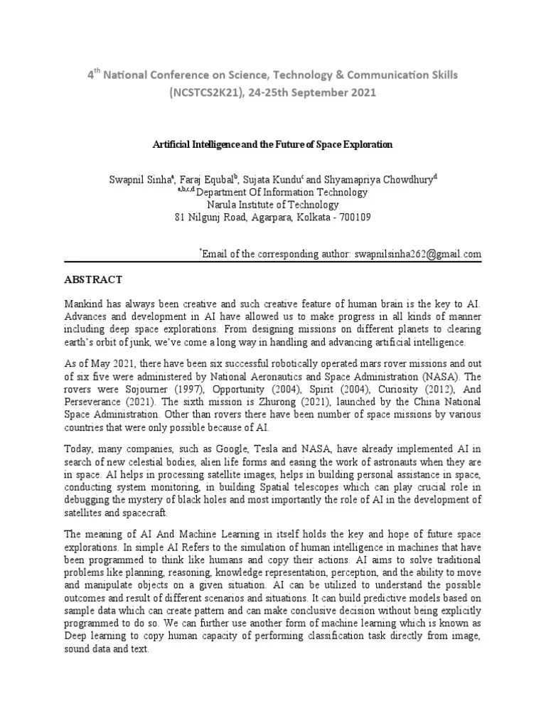 Artificial Intelligence Research Paper | PDF | Artificial Intelligence | Intelligence (AI ...
