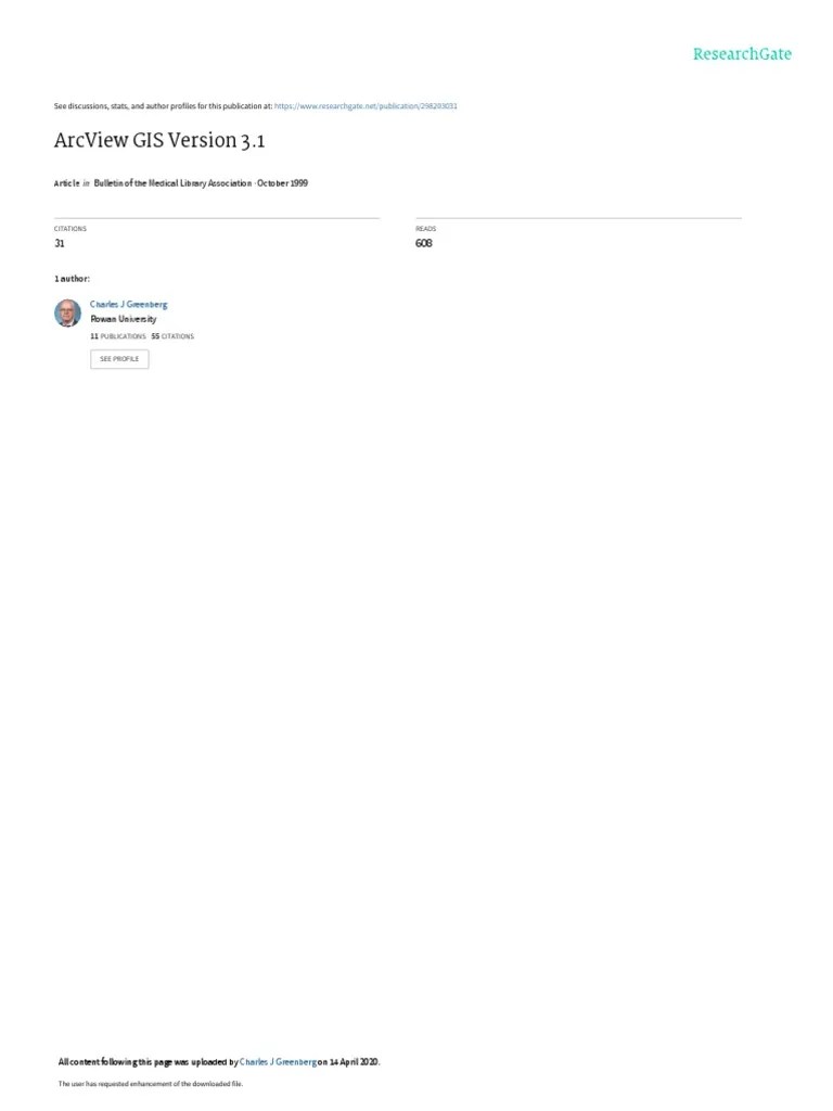 ArcView GIS Version 31 | PDF | Esri | Geographic Information System