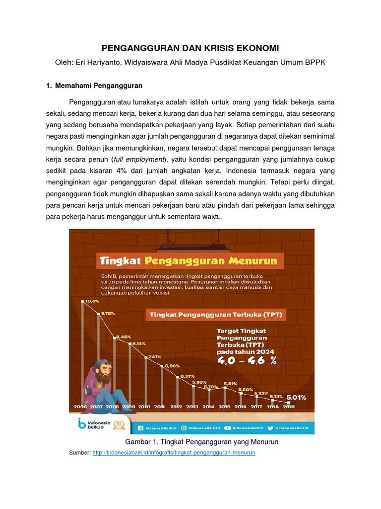 Pengangguran Dan Krisis Ekonomi | PDF
