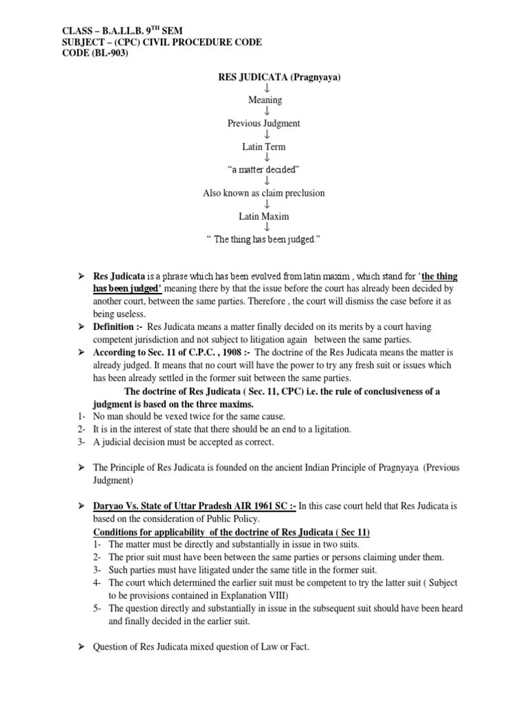 Res Judicata | PDF | Res Judicata | Lawsuit