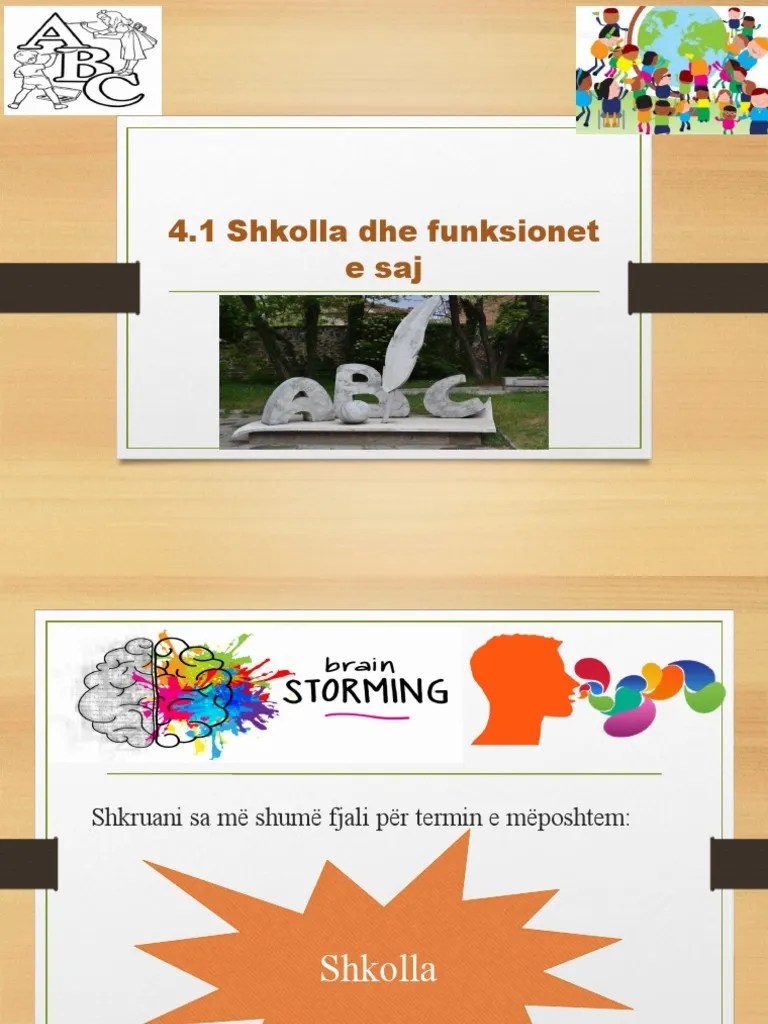 4.1 Shkolla Dhe Funksionet E Saj | PDF