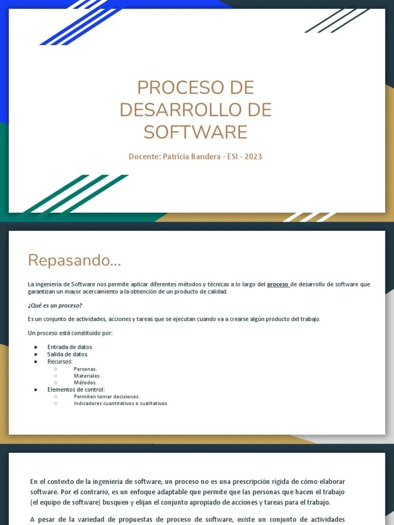 Proceso De Desarrollo De Software | PDF | Software | Ingeniería De Software