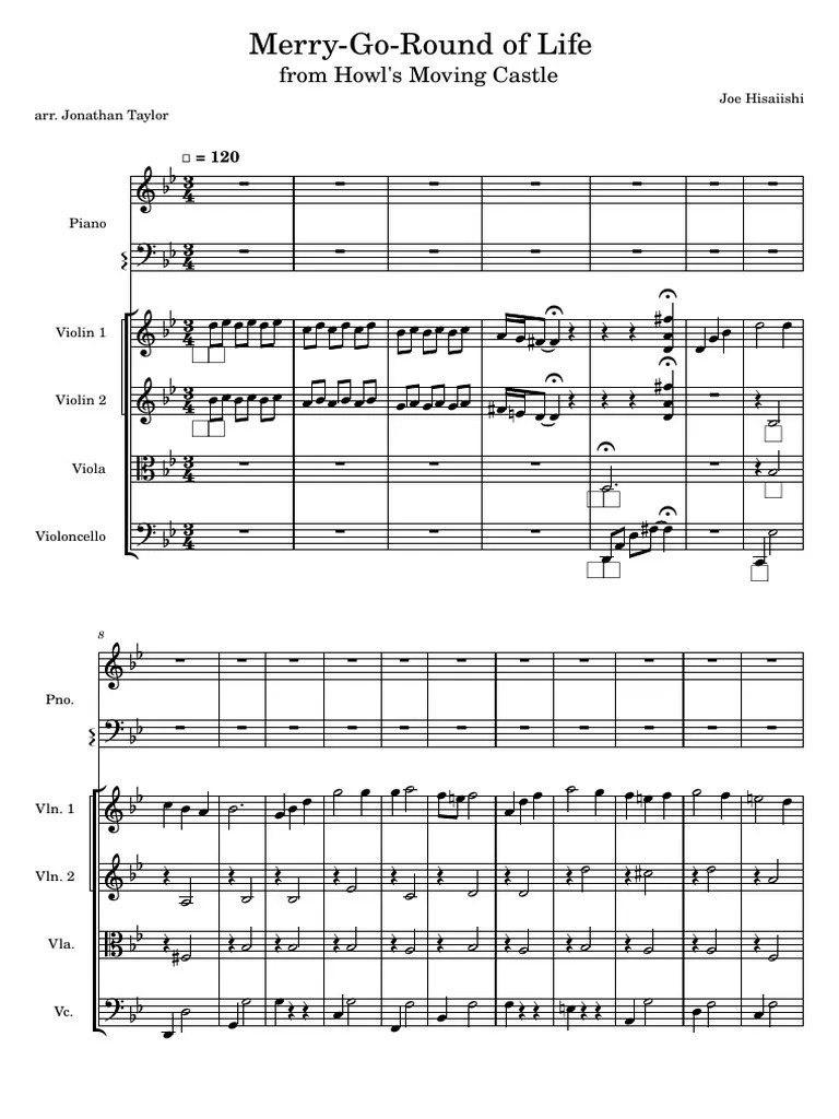 MerryGoRound Of Life Joe Hisaishi | Download Free PDF | Music Production | Box Zithers