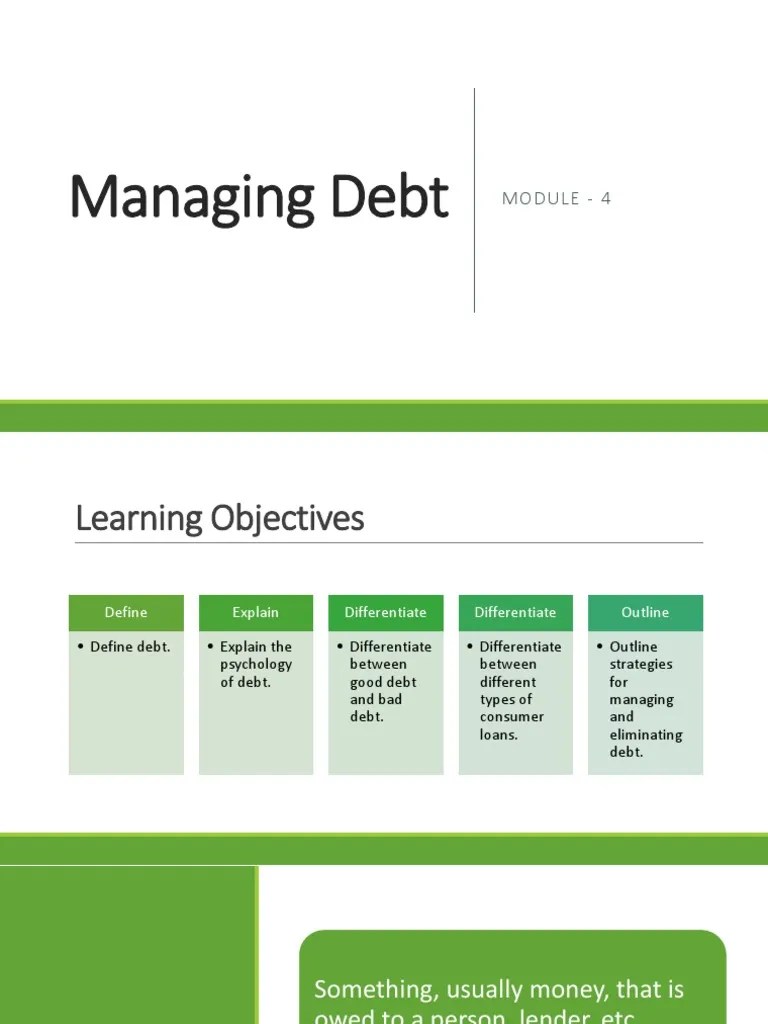 Module4 - Managing Debt | PDF