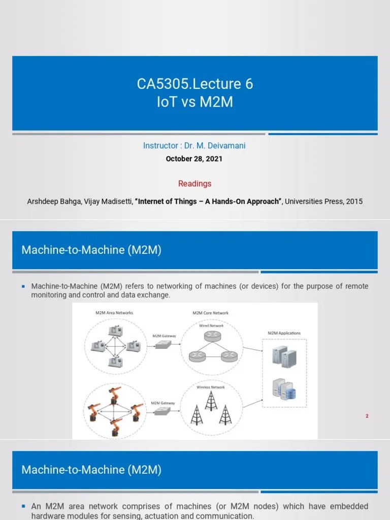 IOT Vs M2M | PDF | Computer Network | Internet Of Things
