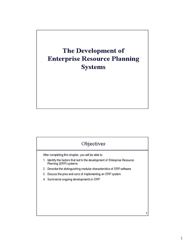 ERP-L - 01 - 2-Development Of Enterprise Resource Planning Systems-2 ...