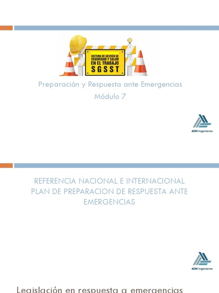 Modulo 7 Preparación Y Respuesta Ante Emergencias | PDF | Riesgo | Emergencia