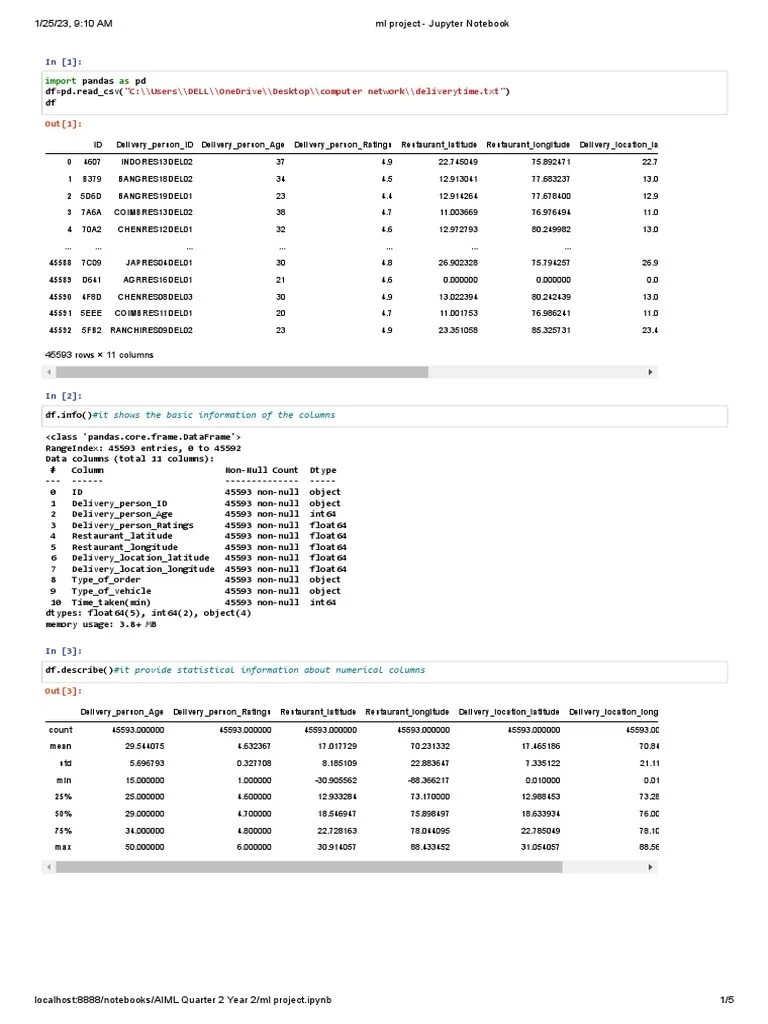 ML Project - Jupyter Notebook | PDF | Software Engineering | Computing