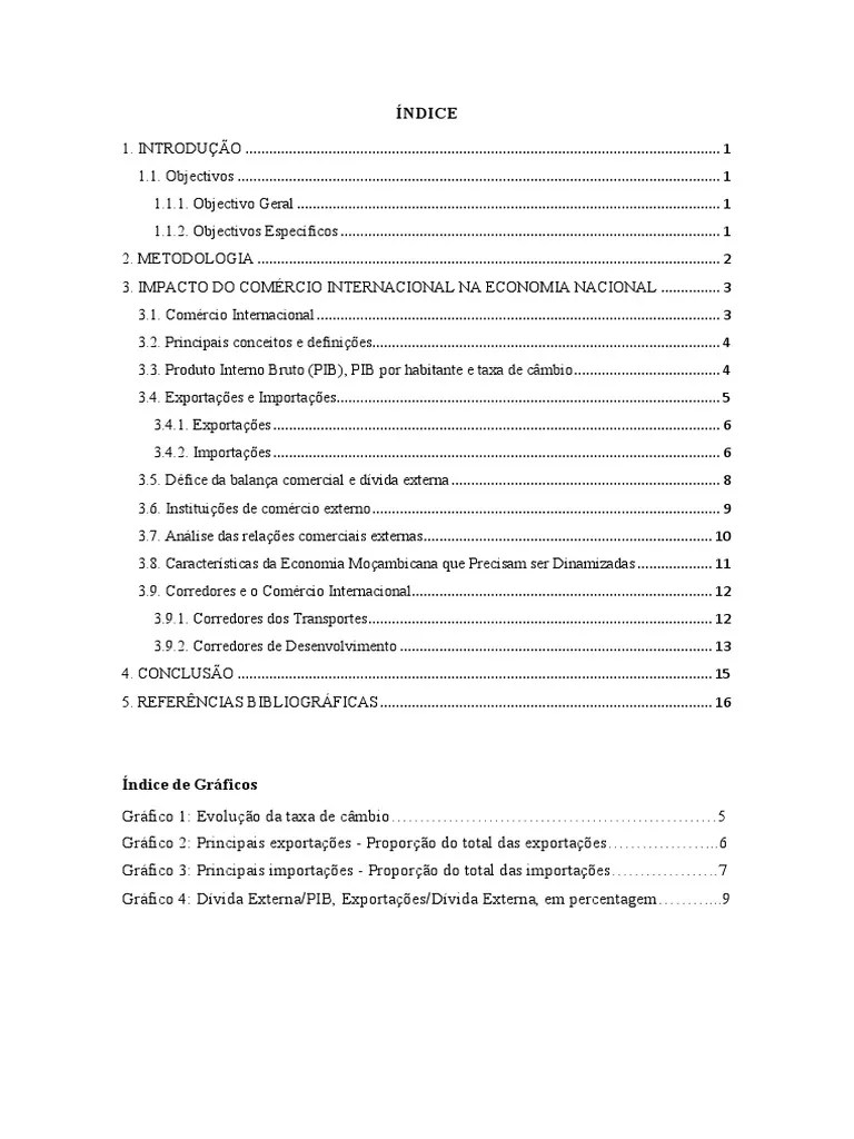 Comércio Internacional | PDF | Economia | Moçambique