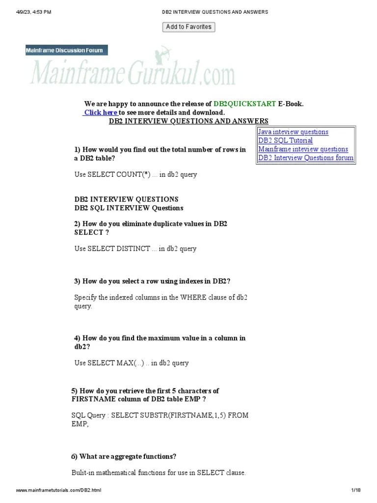 DB2 By Mainframe Gurukul | PDF | Database Index | Ibm Db2