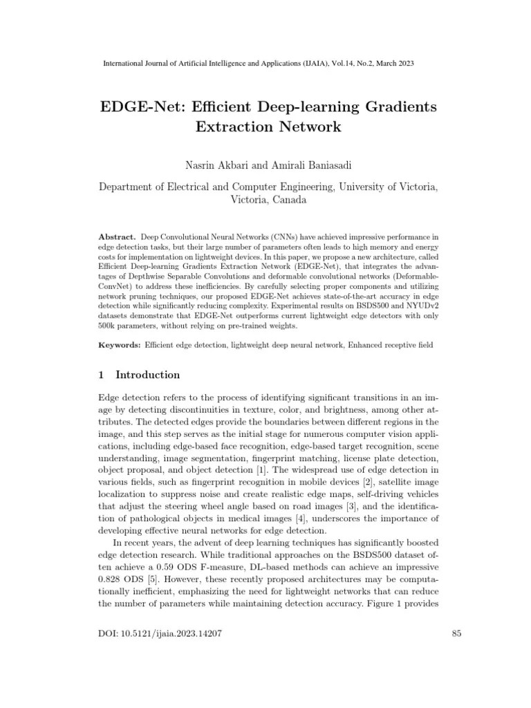 EDGE-Net: Efficient Deep-Learning Gradients Extraction Network | PDF ...