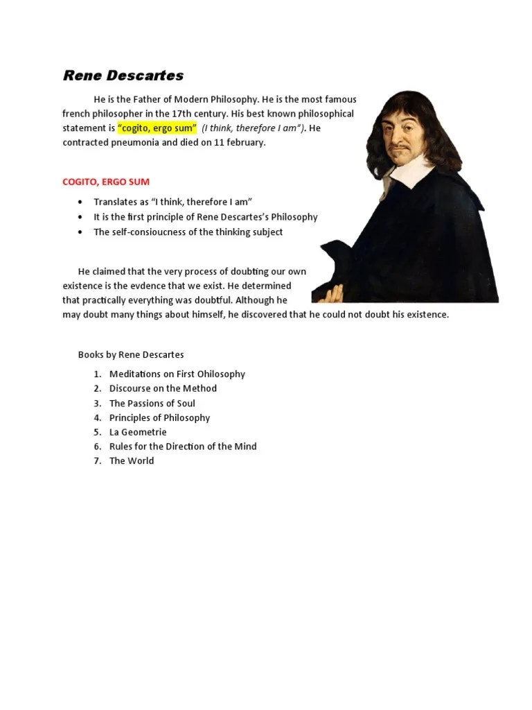 Rene Descartes | PDF
