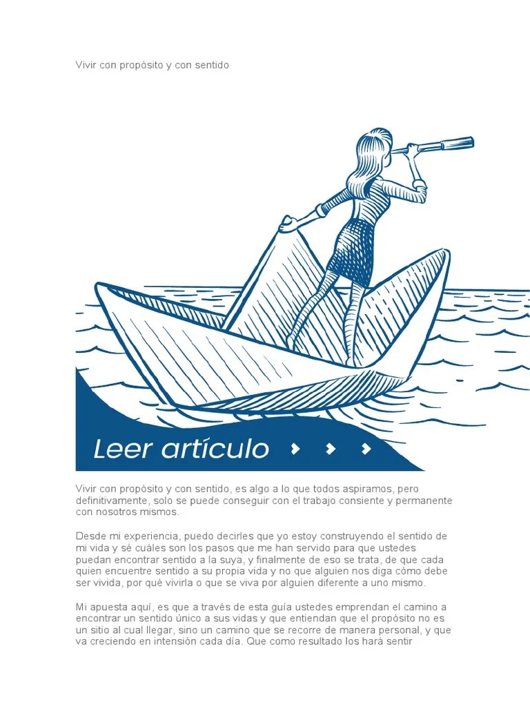 Vivir Con Propósito Y Con Sentido | PDF