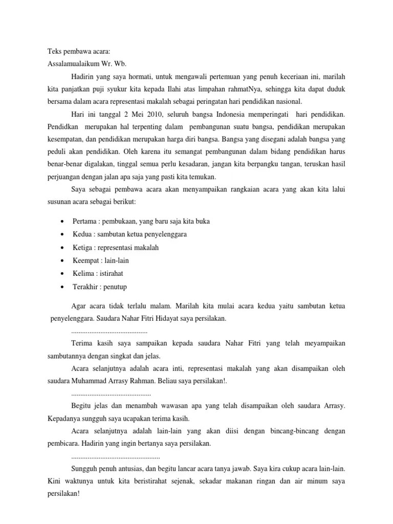 Teks Pembawa Acara | PDF