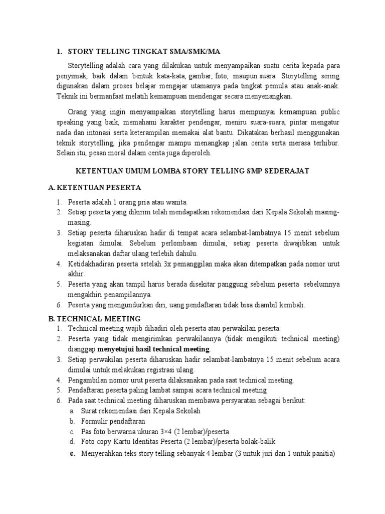 Budi Story Telling (SMA) Fix | PDF