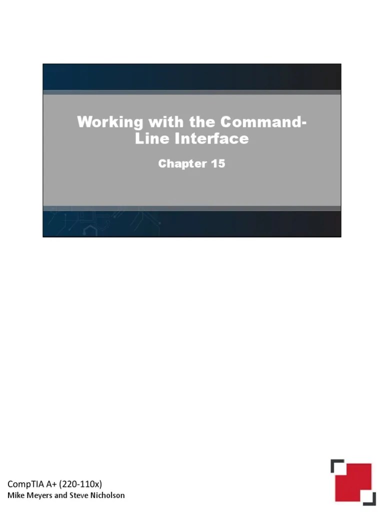 1102 - Chapter 15 Working With The Command-Line Interface - Slide ...