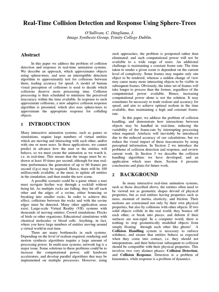 Real-Time Collision Detection | PDF | Collision | Perception