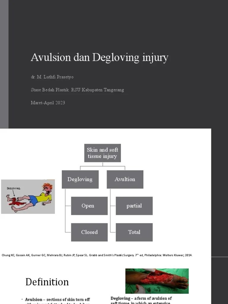 Avulsion and degloving injury overview