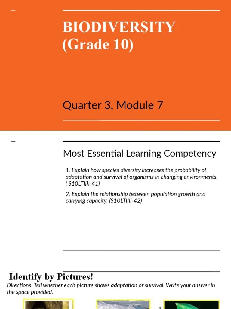 BIODIVERSITY (Grade 10) | PDF | Biodiversity | Ecosystem