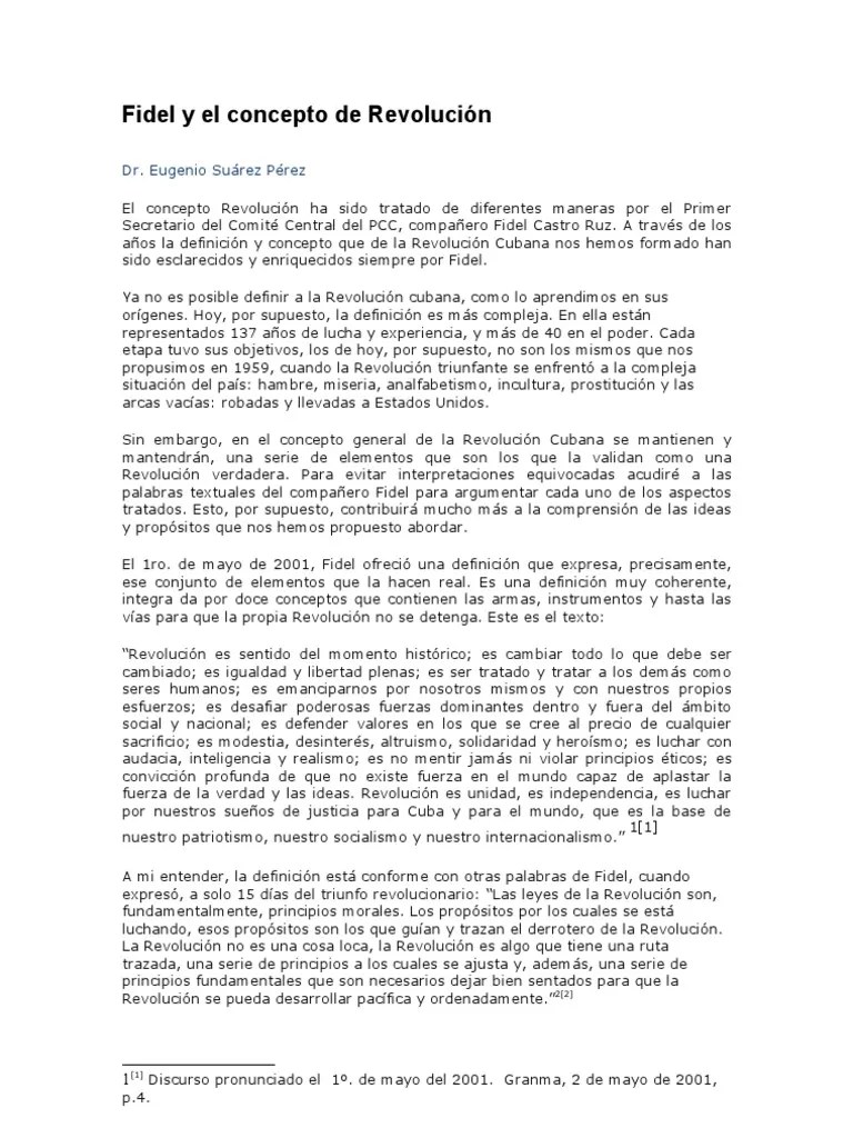 Fidel Y El Concepto De Revolución | PDF | Fidel Castro | Revolución Cubana