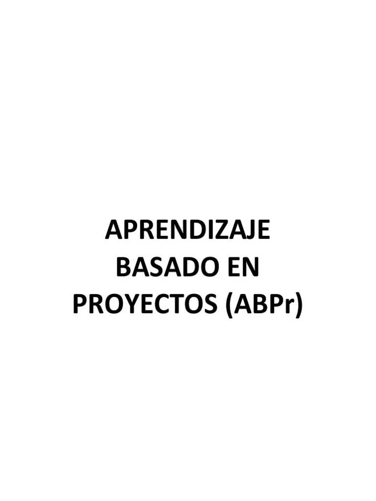 Aprendizaje Basado En Proyecto | PDF | Plan De Estudios | Evaluación