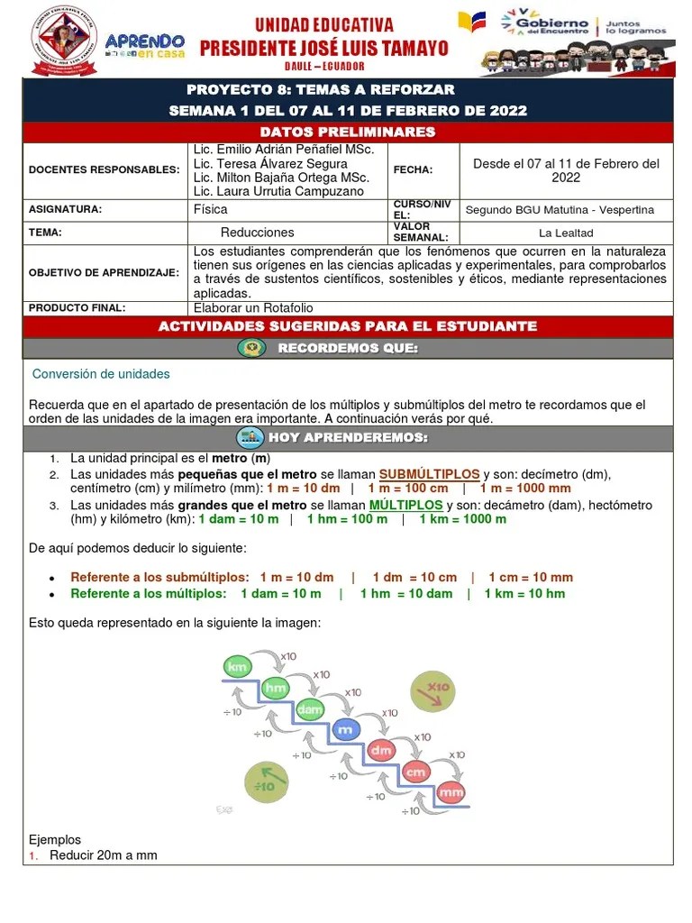 Segundo Física Semana 1 Refuerzo | PDF | Especialidades Medicas | Medicina CLINICA