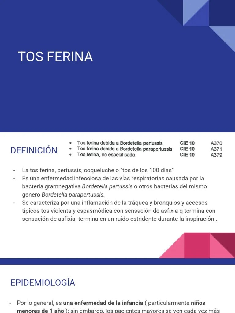 Tos Ferina | PDF | Epidemiología | Microbiología