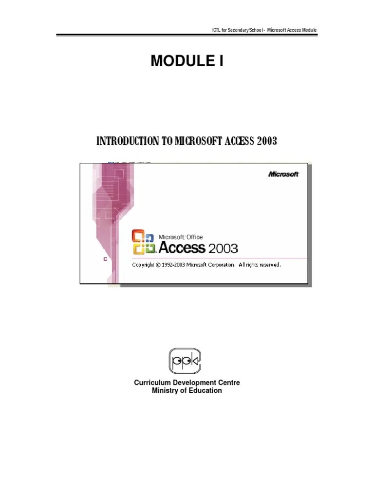 Microsoft Access - Module 1 - Intro | Download Free PDF | Microsoft ...