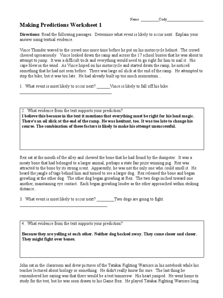 Worksheet 5 | PDF