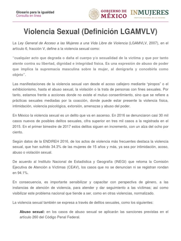 Violencia Sexual | PDF | Trata De Personas | La Violencia Contra Las Mujeres