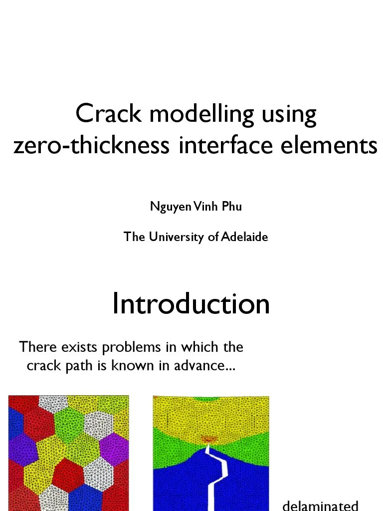 Crack Modelling Using Zero-Thickness Interface Elements | PDF ...
