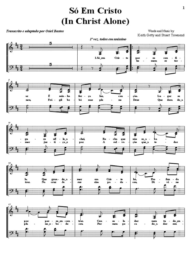 Só Em Cristo - Partitura - Coral | PDF