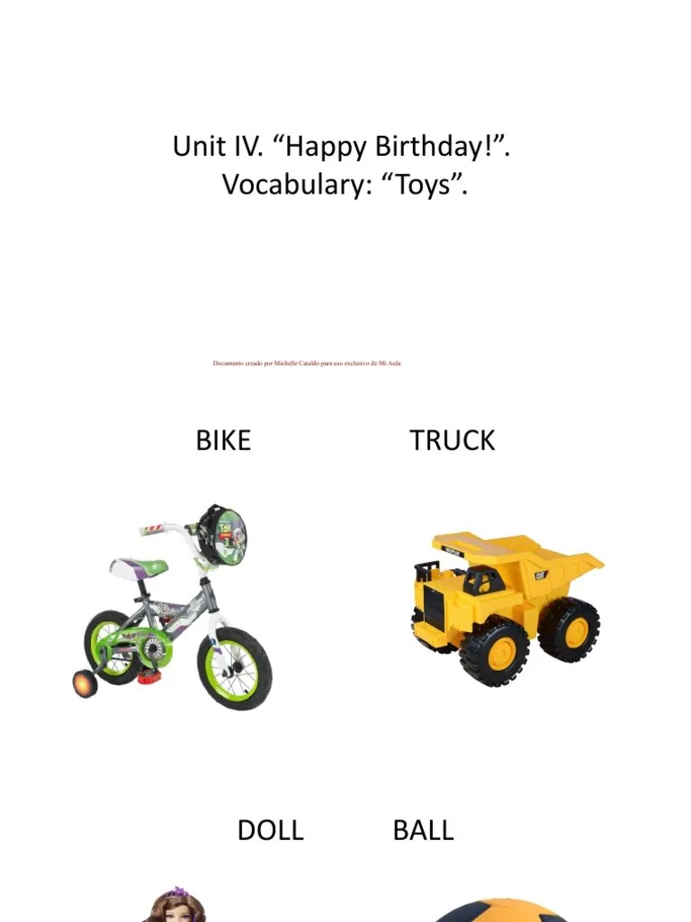 Toys vocabulary