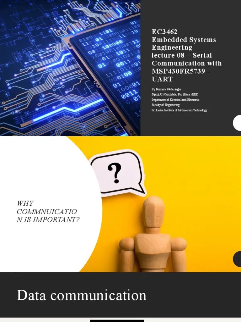 Embedded Systems Engineering Lecture 08 (UART) | PDF | Microcontroller ...
