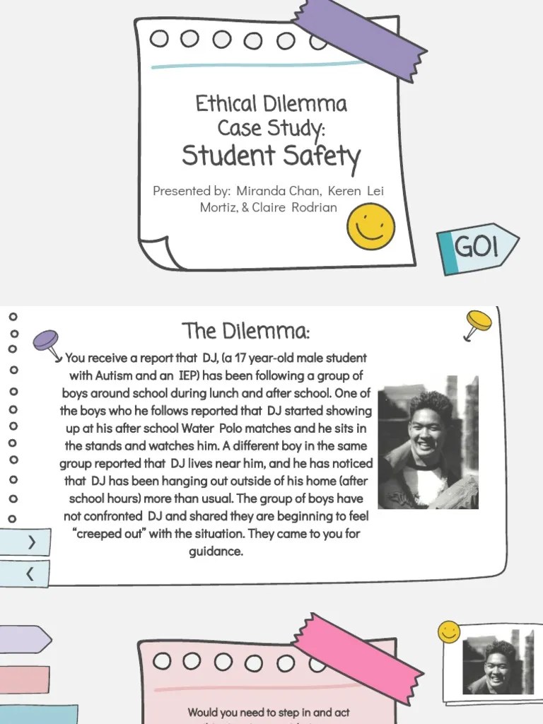 Ethical Dilemma Student Safety Presentation Slides | Download Free PDF | Bullying | School Counselor