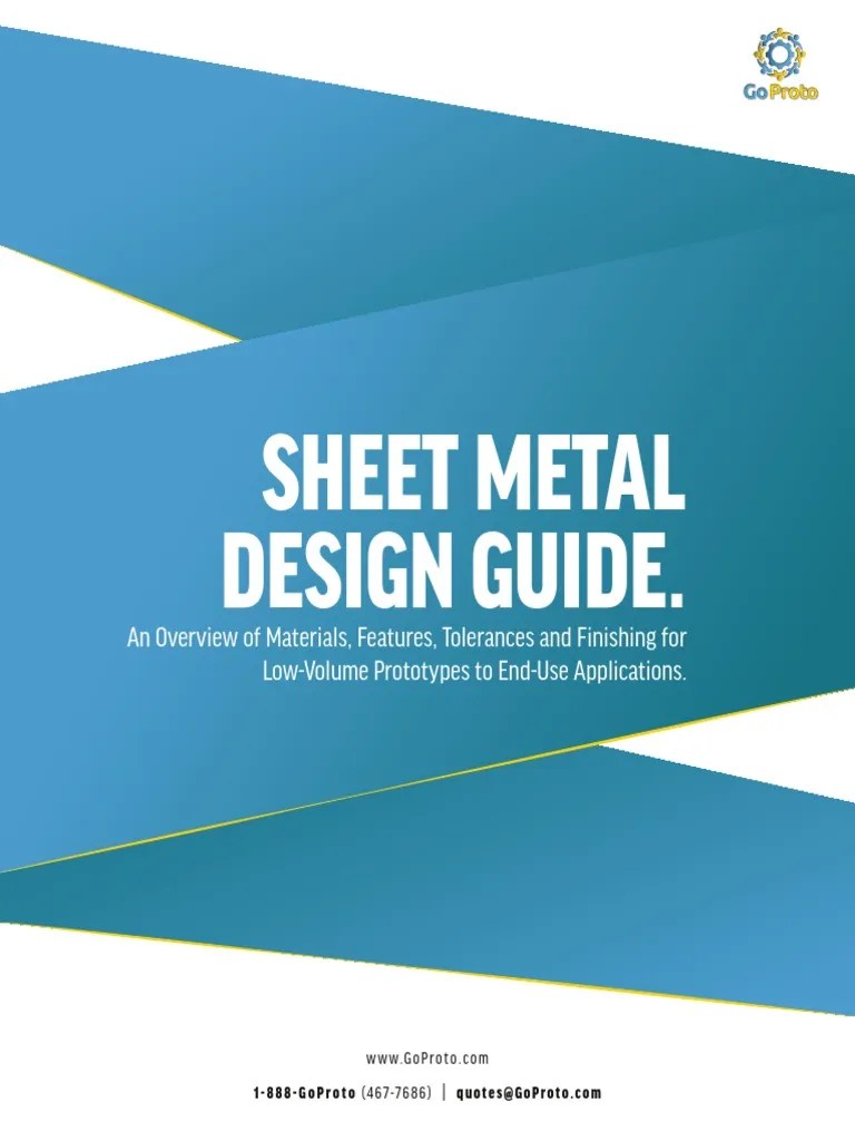 Sheet Metal Design Guide 1 | PDF | Sheet Metal | Steel