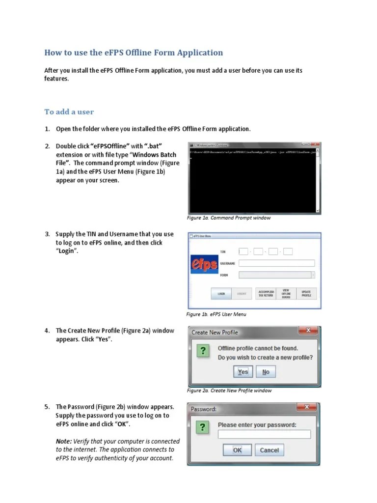 How To Use The EFPS Offline Form Application | PDF | User (Computing ...