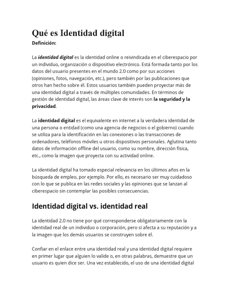 Cómo Cuidar Y Proteger La Identidad Digital En La Era De Internet | PDF | Internet | Contraseña