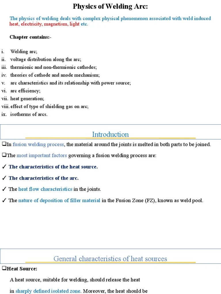 Unit 1 Physics Of Welding Arc Welding | PDF | Electric Arc | Construction
