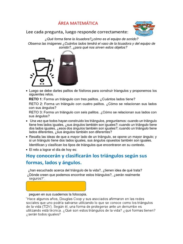 Ficha De Matematica 18 - 11 - 22 | PDF | Triángulo | Geometría Elemental