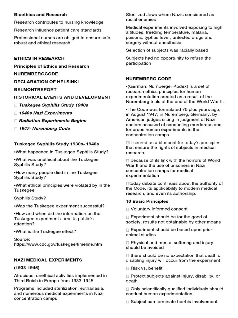 Bioethics And Research | PDF | Informed Consent | Risk