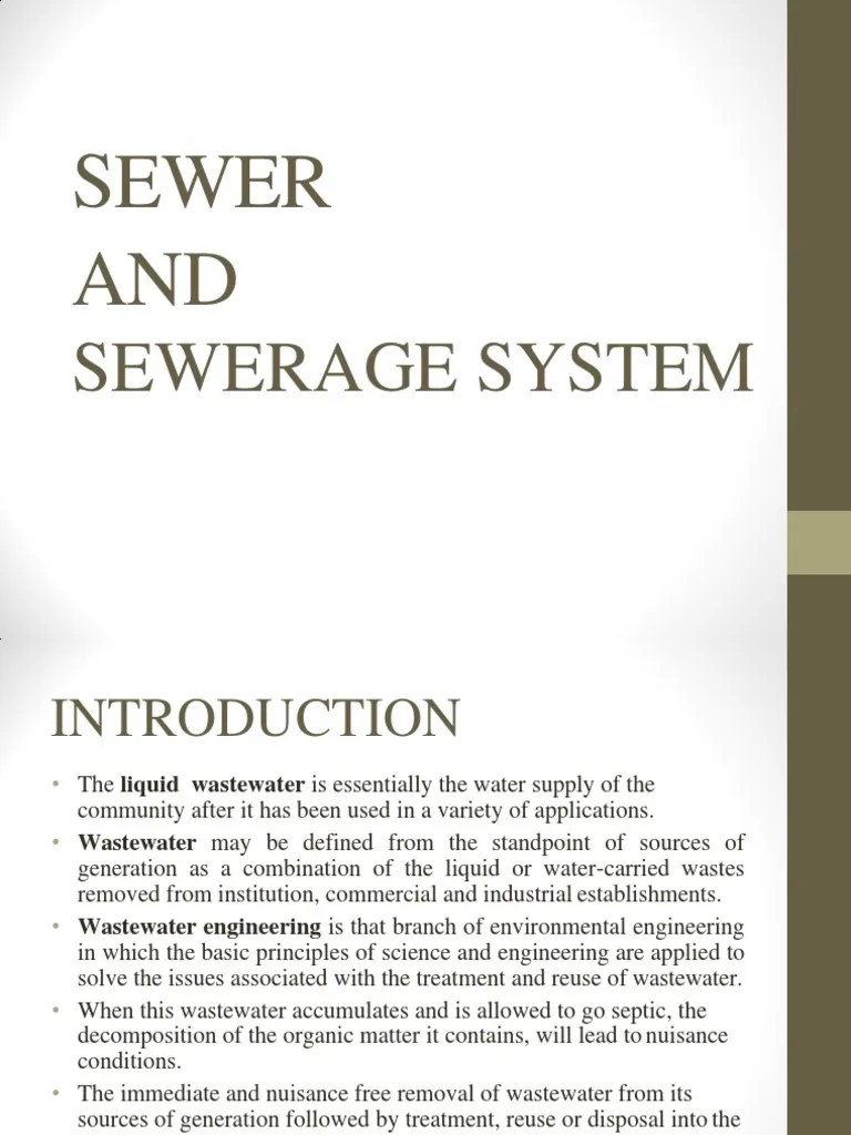 Construction Maintenance Of Sewers | PDF | Sanitary Sewer | Sewage ...