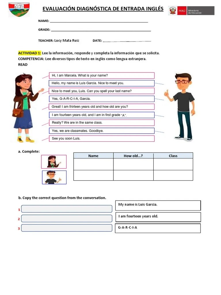 Imprimir - Evaluación - Tercero | PDF