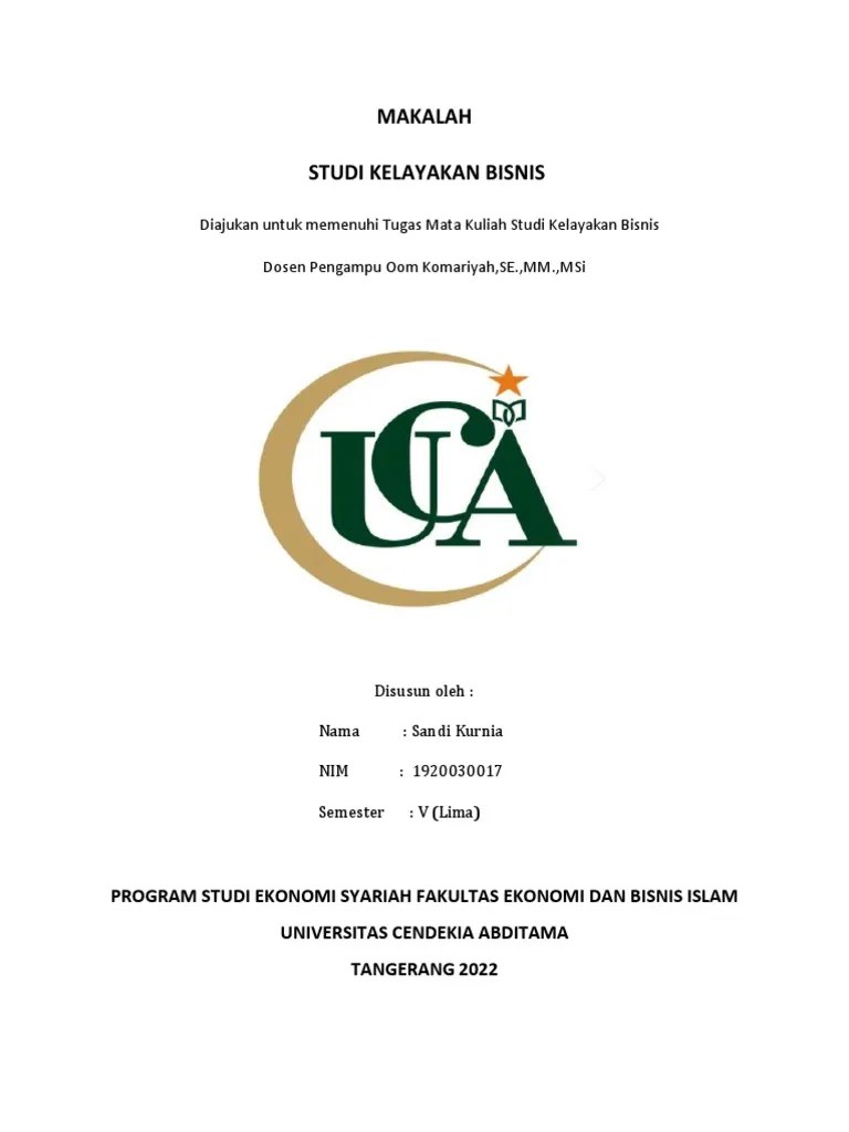 Study Kelayakan Bisnis | PDF