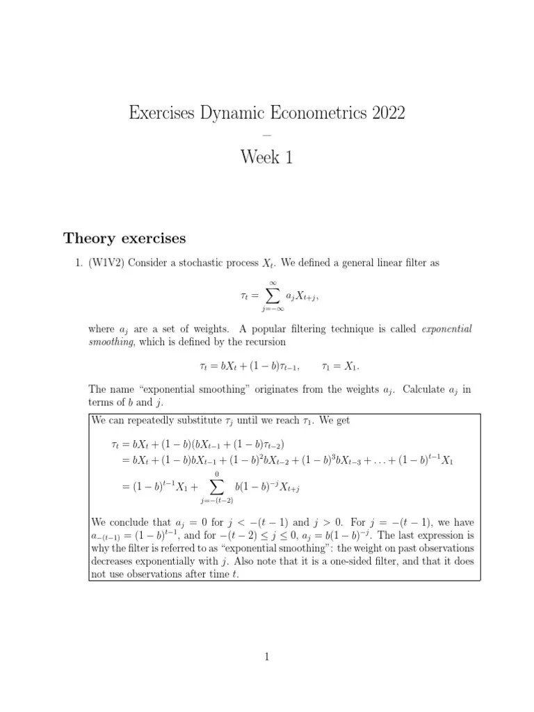 All Tutorials Dynamic Econometrics | PDF | Stationary Process ...