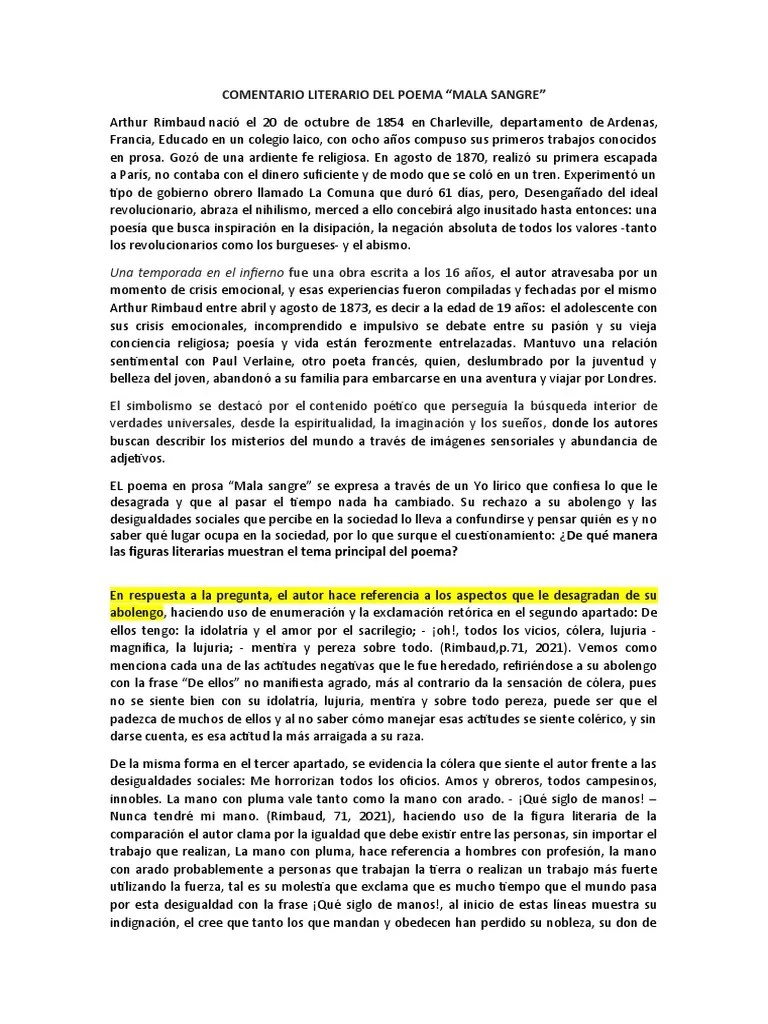 Análisis Del Uso De Figuras Literarias En El Poema 