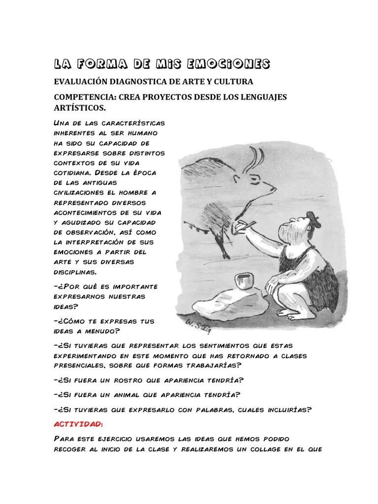 Evaluacion Diagnostica La Forma De Mis Emociones | PDF