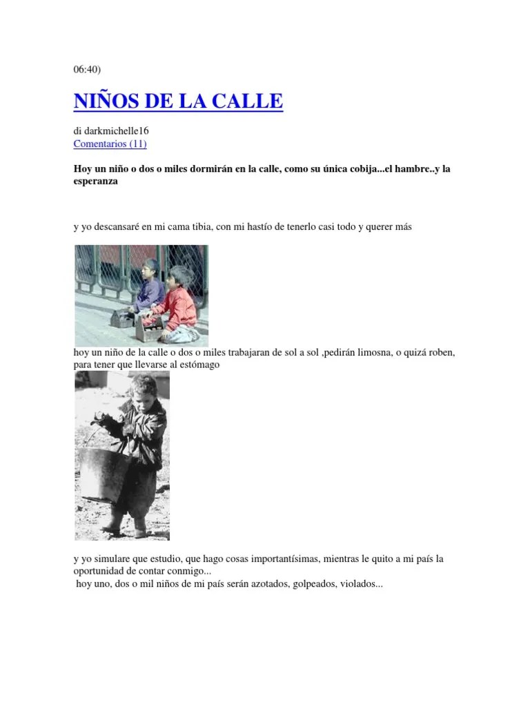 NIÑOS DE LA CALLE | PDF