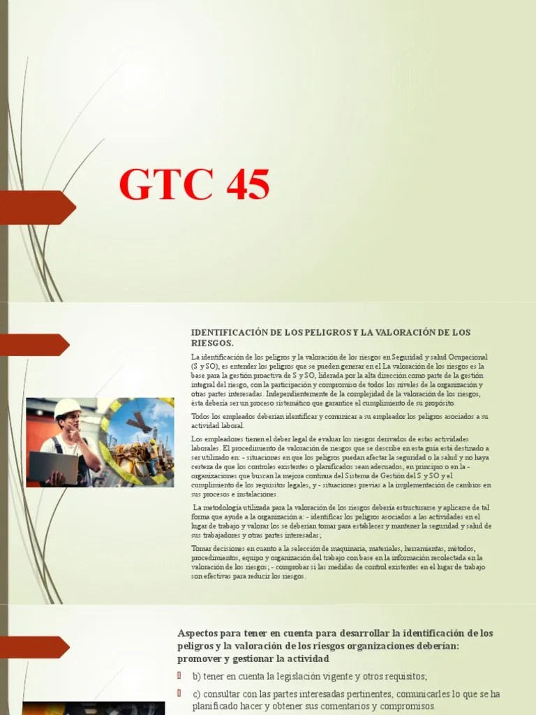 GTC 45 | PDF | Riesgo | Seguridad Y Salud Ocupacional